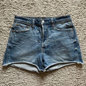 GAP High Rise Curvy Cheeky Shorts with Raw Hem